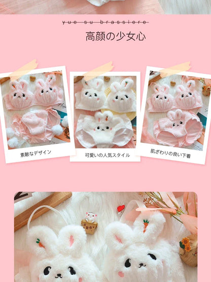 A new plush lingerie for girls, a cute Japanese-style bra with a rabbit and no steel hoop